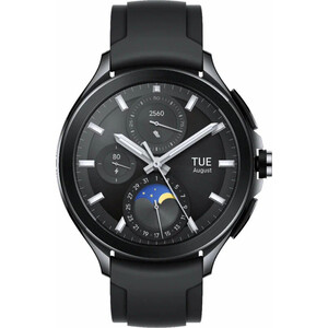 Умные часы Xiaomi Watch 2 Pro-Bluetooth Black Case with Black Fluororubber Strap M2234W1 (BHR7211GL) умные часы huawei watch gt 3 pro frigga b19v white leather strap 55028857 55028858