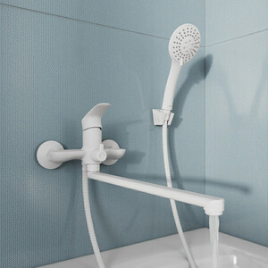 Смеситель для ванны Milardo Rora универсальный, белый матовый (RORWT00M10)