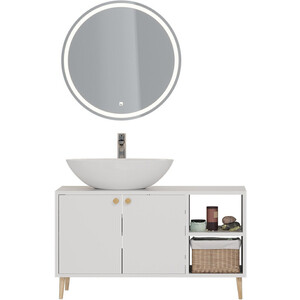 Мебель для ванной Dreja Luno 100х50 белый глянец