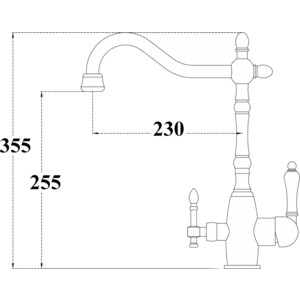 Смеситель для кухни ZorG Sanitary ZR 312 YF-33-NICKEL с подключением фильтра, никель