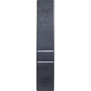 Пенал Style line Атлантика 35х175 с бельевой корзиной, бетон темный (СС-00002284) зеркальный шкаф style line экзотик 75 бетон 4650134470901