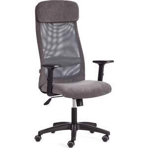 Кресло TetChair PROFIT PLT флок/ткань, серый, 29/W-12 (20537) кресло tetchair duke кож зам ткань серый 36 6 12