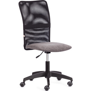 Кресло TetChair START флок/ткань, серый/черный, 29/W-11 (20539) кресло tetchair driver 22 кож зам ткань оранжевый 36 6 tw 07