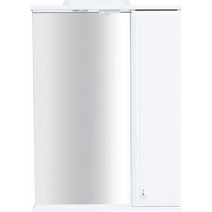 Зеркальный шкаф Sanstar Sharmel 60х85 с подсветкой, белый (108.1-2.5.1.) зеркальный шкаф универсальный 55 см
