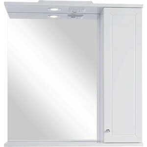 Зеркальный шкаф Sanstar Бриз 70х75 с подсветкой, белый (14.1-2.4.1.) зеркальный шкаф sanstar тоскана 50х73 дуб сонома светлый 407 1 2 4 1
