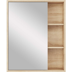 Зеркальный шкаф Sanstar Тоскана 60х73 дуб сонома светлый (408.1-2.4.1.) шкаф с полками и витриной ника ливорно лш 6 дуб сонома