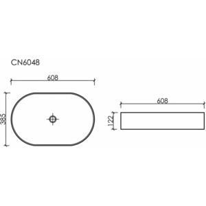 Раковина-чаша Ceramicanova Element 60х38 белая матовая (CN6048MW)