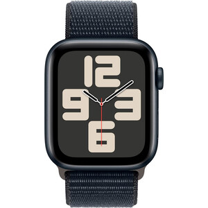 Apple Watch SE 2023 A2723 44мм OLED корп.темная ночь Sport Loop рем.темная ночь разм.брасл.:145-220мм (MREA3LL/A)