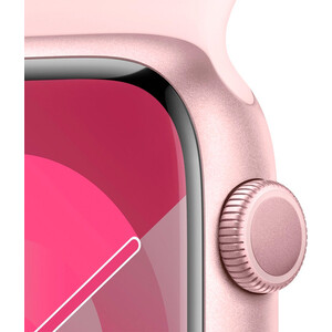 Смарт-часы Apple Watch Series 9 A2978 41мм OLED корп.розовый Sport Band рем.светло-розовый разм.брасл.:150-200мм (MR943LL/A) MR943LL/A Watch Series 9 A2978 41мм OLED корп.розовый Sport Band рем.светло-розовый разм.брасл.:150-200мм (MR9 - фото 3