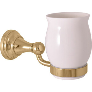 Стакан для ванной Rav Slezak Morava золото/белый (MKA0201Z) стакан для ванной allen brau priority белый матовый 6 31002 31