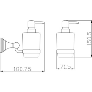 Дозатор для жидкого мыла Rav Slezak Morava черный матовый/белый (MKA0303CMAT)