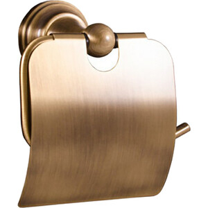Держатель туалетной бумаги Rav Slezak Morava с крышкой, бронза (MKA0400SM) держатель для туалетной бумаги bronze de luxe royal бронза r25017
