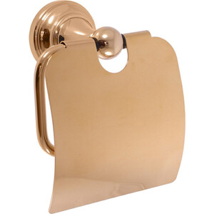 Держатель туалетной бумаги Rav Slezak Morava с крышкой, золото (MKA0400Z) держатель для штор шар 2 шт 12 см старое золото вставки зелёный