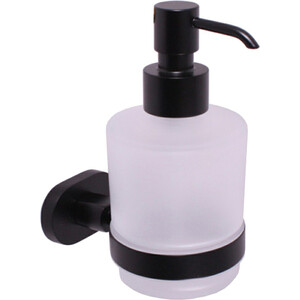 Дозатор для жидкого мыла Rav Slezak Yukon черный матовый/стекло матовое (YUA0303CMAT) grohe grandera 40627000 держатель с керамическим дозатором жидкого мыла