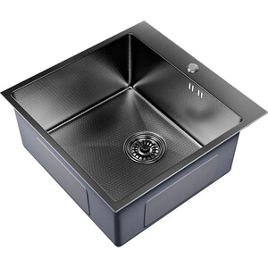 Кухонная мойка Mixline Pro 50х50 черный графит нано (4610211009479)