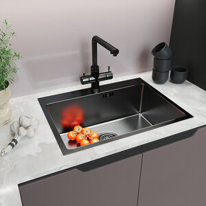 Кухонная мойка Mixline Pro 60х45 черный графит нано (4610211009493)