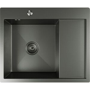 Кухонная мойка Mixline Pro 60х50 левая, черный графит (4610211009424) кухонная мойка mixline pro 50х50 графит 4630099745658