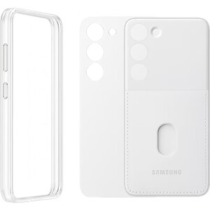 Чехол Samsung для Samsung Galaxy S23 Frame Case белый (EF-MS911CWEGRU) силиконовая накладка для samsung galaxy a50 2019 faison прозрачная