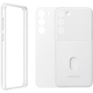 Чехол Samsung для Samsung Galaxy S23+ Frame Case белый (EF-MS916CWEGRU) чехол на zte blade a72 v40 vita черно белый узор