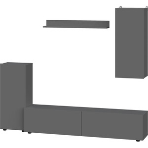 Гостиная SV - мебель МГС 10 Графит серый (101817) мебель для ванной sancos delta 100х45 правая дуб красный графит