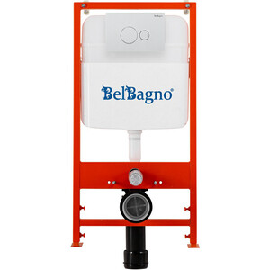 Инсталляция для унитаза BelBagno BB026 с белой глянцевой клавишей (BB026/BB082BL)