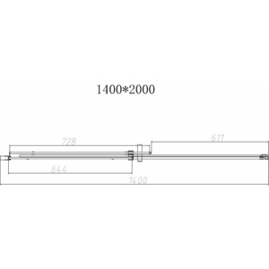 Душевая дверь Vincea Dice 140х200 прозрачная, хром (VDS-4D140CL)