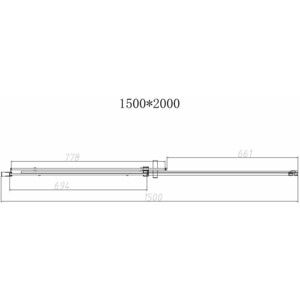 Душевая дверь Vincea Dice 150х200 прозрачная, черная (VDS-4D150CLB)