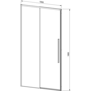 Душевая дверь Vincea Slim-N 100х195 прозрачная, хром (VDS-4SN100CL)