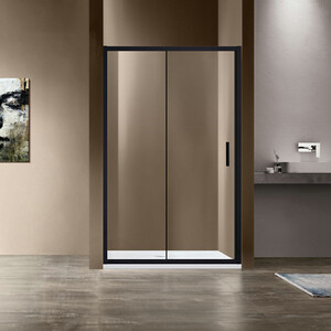 Душевая дверь Vincea Garda 150х190 прозрачная, черная (VDS-1G150CLB)