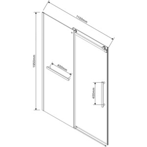 Душевая дверь Vincea Como Soft 110х195 прозрачная, хром (VDS-1CS110CL)