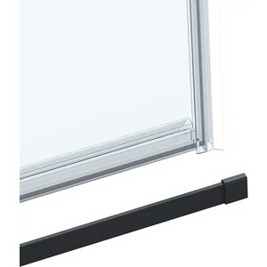 Душевая дверь Vincea Como Soft 120х195 прозрачная, черная (VDS-1CS120CLB)