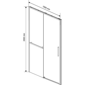 Душевая дверь Vincea Slim Soft 150х200 прозрачная, вороненая сталь (VDS-1SS150CLGM)