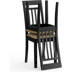 Два стула Мебель-24 Гольф-11 разборных, цвет венге, обивка ткань атина коричневая (1028319)