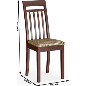 Два стула Мебель-24 Гольф-11 разборных, цвет орех, обивка ткань атина коричневая (1028320)