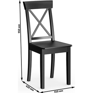 Два стула Мебель-24 Гольф-14 разборных, цвет венге, деревянное сиденье венге (1028323)