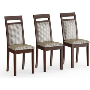 Три стула Мебель-24 Гольф-12 разборных, цвет орех, обивка ткань руми 812/8 (1028326) резинка для коррекции движения рук гольф черная 7 х 39 см