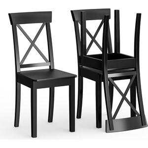 Три стула Мебель-24 Гольф-14 разборных, цвет венге, деревянное сиденье венге (1028328)