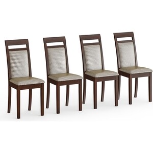 Четыре стула Мебель-24 Гольф-12 разборных, цвет орех, обивка ткань руми 812/8 (1028331) резинка для коррекции движения рук гольф черная 7 х 39 см