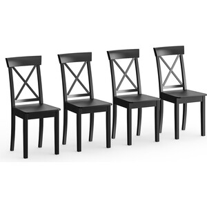 Четыре стула Мебель-24 Гольф-14 разборных, цвет венге, деревянное сиденье венге (1028333) стул мебель 24 гольф 7 венге обивка ткань атина серебро