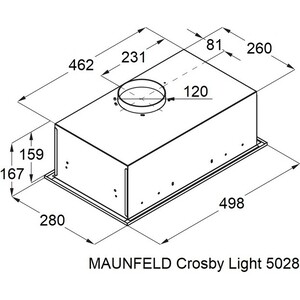 Вытяжка встраиваемая MAUNFELD Crosby Light 5028 Inox