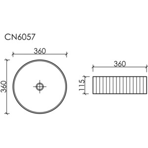 Раковина-чаша Ceramicanova Element 36х36 голубая матовая (CN6057ML)