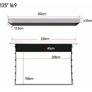 Экран для проектора S'OK In-ceiling SCPSMC-298X168ED45 135' 16:9, потолочный, полотно Anti Light 8 sets accessories fan light balancer balancing clip stainless steel ceiling kit