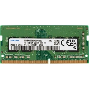 Память оперативная Samsung DDR4 8GB 3200MHz OEM PC4-25600 CL22 SO-DIMM 260-pin 1.2В original single rank OEM (M471A1K43DB1-CWE) модуль памяти qumo ddr4 so dimm 3200mhz pc4 25600 cl22 16gb qum4s 16g3200p22