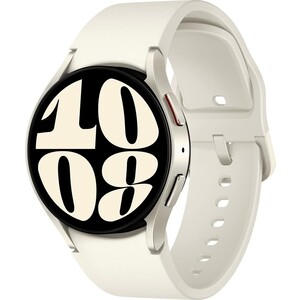 Смарт-часы Samsung Galaxy Watch 6 40мм 1.3'' AMOLED корп.золото белое рем.белый (SM-R930NZEACIS) зеркало alcora viana led 120x70 с анитазпотеванием часы злп210 super pack