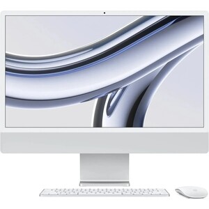 Моноблок Apple iMac24'' M3 8Gb SSD256Gb macOS WiFi BT 143W клавиатура мышь Cam серебристый 4480x2520 клавиатура и мышь игровые nakatomi kmg 2305u white gaming