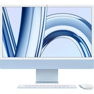 Моноблок Apple iMac24'' M3 8Gb SSD256Gb macOS WiFi BT клавиатура мышь Cam синий 4480x2520 моноблок apple imac 24 mqrc3b a blue английская клавиатура нужен переходник на eu