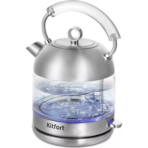 Чайник электрический KITFORT КТ-6630 тостер kitfort кт 2099 серебристый
