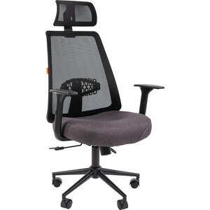 Офисное кресло Chairman 535 Россия BLACK ткань черный/серый (00-07142312) игровое кресло chairman game 28 ткань синий
