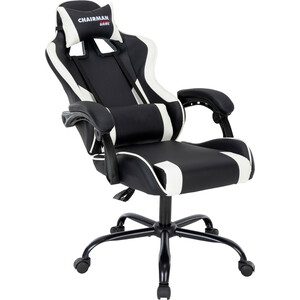 Офисное кресло Chairman CH41 экокожа, черно-белый (00-07145957)