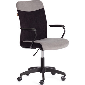 Кресло TetChair FLY флок , серый/черный, 29/35 (20538) кресло tetchair selfi велюр clermon малахит 089 21270